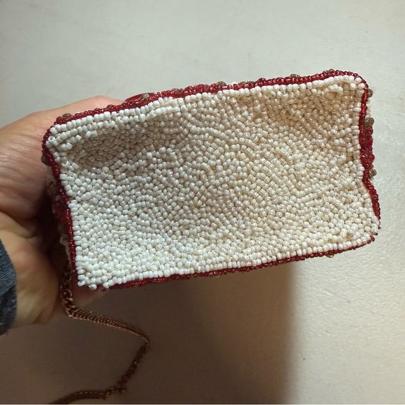 Hardheaded Beaded Popcorn Bag Chain Strap crossbody purse novelty statement NWT - Picture 12 of 12